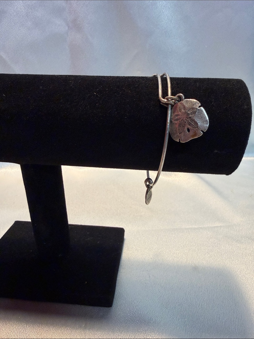 Alex and Ani Silver Sand Dollar Charm Bangle Bracelet